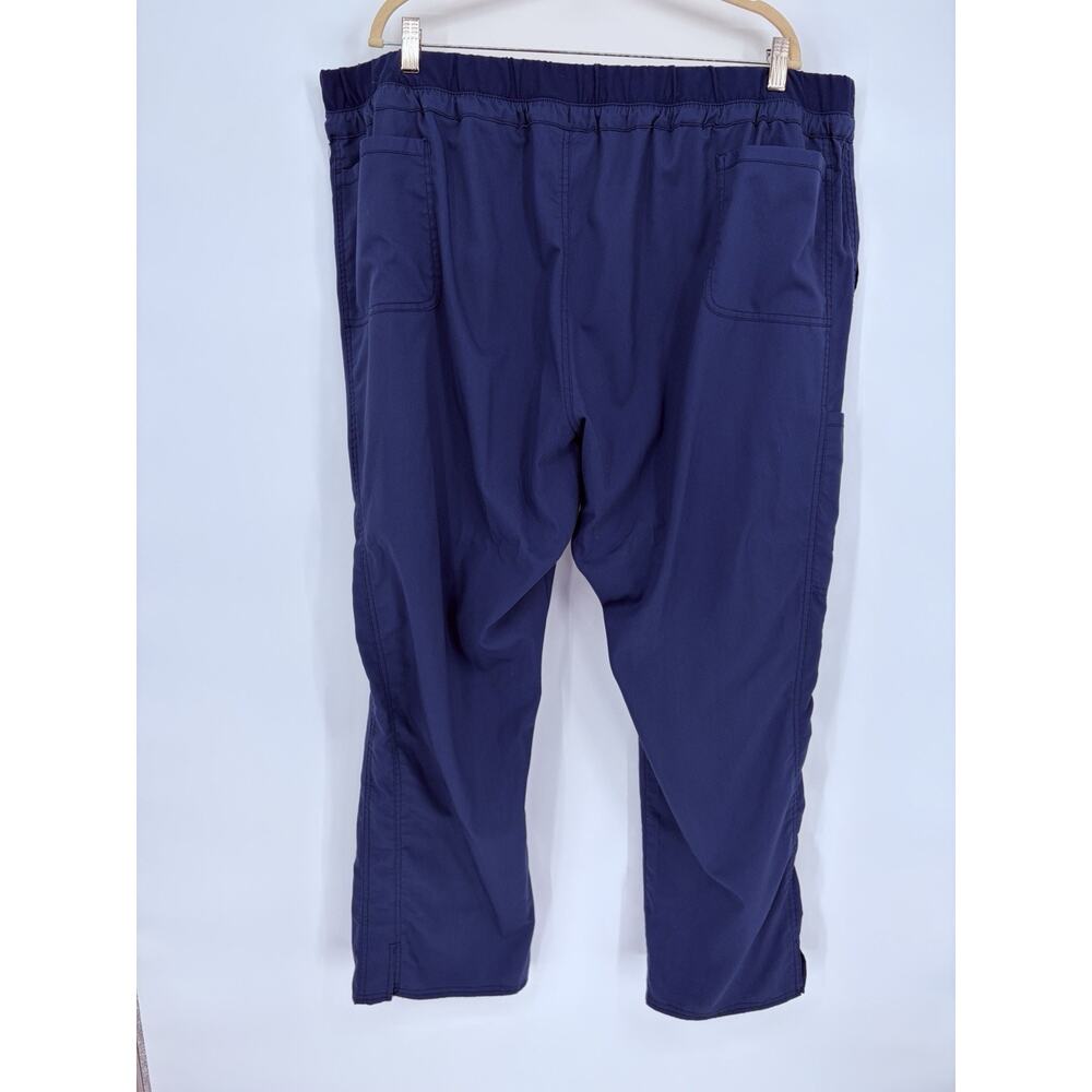 Cherokee Workwear Navy Scrub Pants 3XL Elastic Waist Drawstring Cargo Nurse - Picture 2 of 7